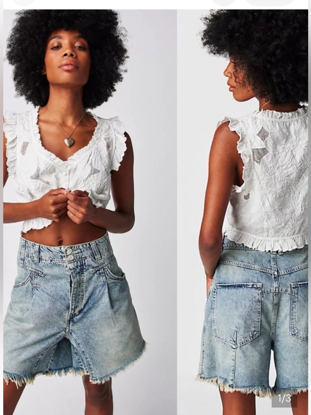 NWOT We The Free Nelson Denim Harem Shorts